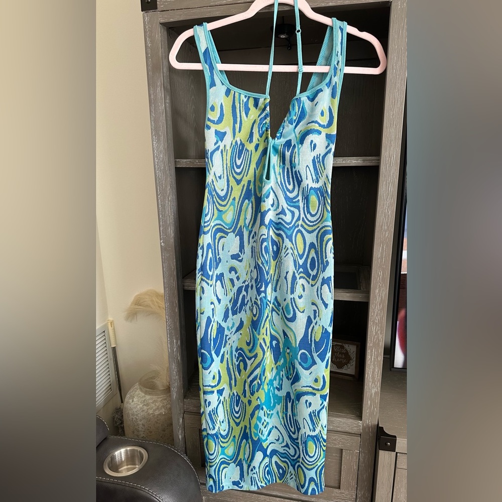 Blue Zara slim dress